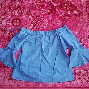 Cornflower blue off the shoulder top medium